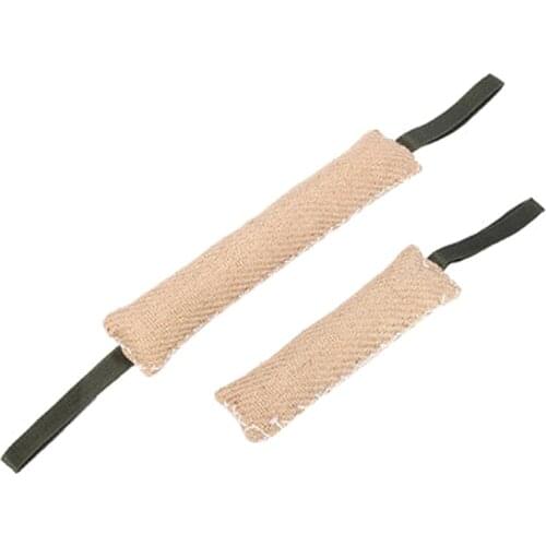 1PCS Dog Bite Tug Toy Dogs Training Playing Toys Pet Chewing Teeth Cleaning Interactive For Police With 2 Handles