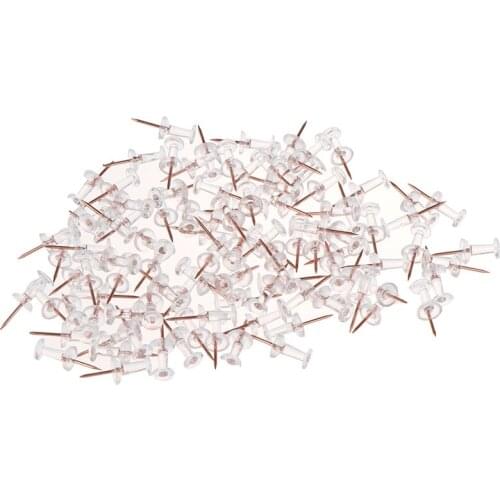 100pcs Transparent Rose Gold Drawing Photo Wall Studs Office School Supplies Push Pins Thumb Thumbtack Board Pins