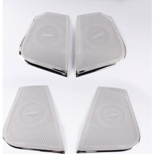 Wotefusi 4pcs Stainless Steel Silver Speaker Mesh Cover for NISSAN Patrol 2012-2019 [QPA652]