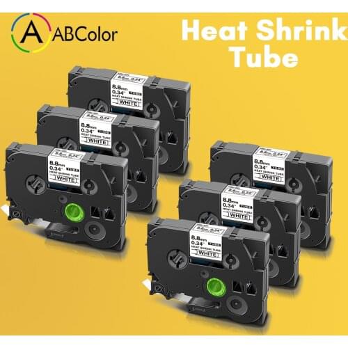 6PK HSe 221 Heat Shrink Tube Tape HSe-221 hse 221 HSe221 HSE Tape 9mm Label Tape Printer Ribbon For Brother P touch Label Maker