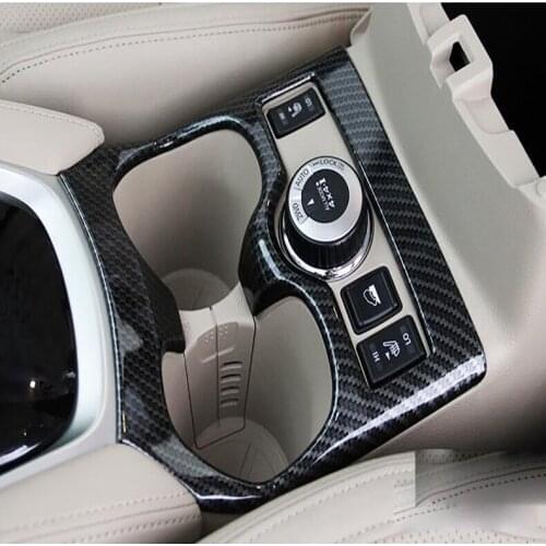 For NISSAN Xtrail X-Trail X Trail T32 Rogue 2014 2015-2016 Carbon Fiber Car Water Cup Holder Cover Interior Accessories
