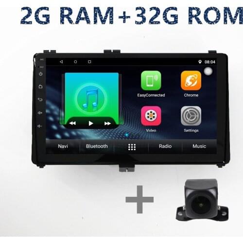 2 din Car GPS navigation player 9'' HD Android Multimedia Player for toyota Corolla 2017 with radio bluetooth WIFI