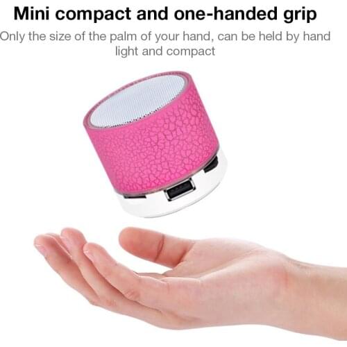 Mini Wireless Bluetooth-Compatible Speaker Loudspeaker Colorful Light Crack Sound Audio Subwoofer Support TF Card MP3