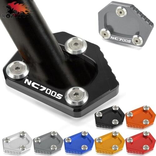 NC 700S NC700 S Motorcycle CNC Aluminum Kickstand Foot Side Stand Extension Pad Support Plate For Honda NC700S 2012 2013 2014