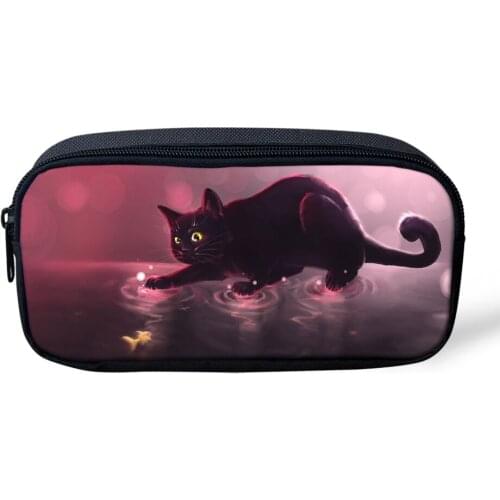 HaoYun Kids Cartoon Pencil Case Fantasy Cats Pattern Students Stationery Box Kawaii Animal School Supplies Pen Bags Zipper Pouch