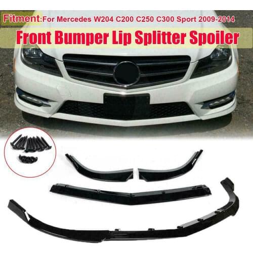 Car Front Bumper Lip Diffuser Spoiler Splitter Guard For Mercedes Benz W204 C200 C250 C300 Sport 2012-2014 Bumper Protector