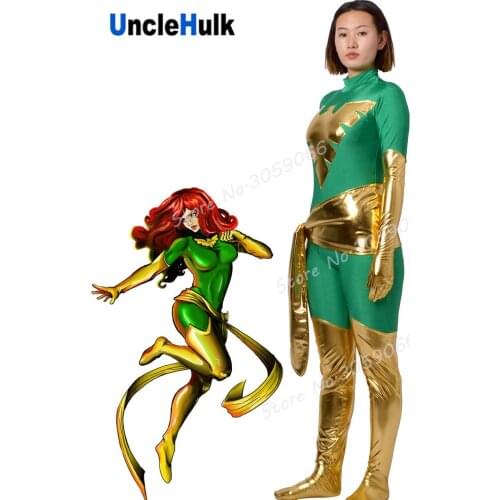 Jean Grey Green X- Spandex Zentai Cosplay Bodysuit | UncleHulk