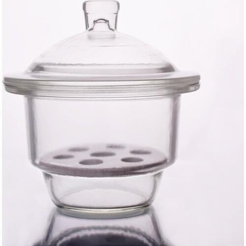 Desiccator,Clear with porcelain plate,Inner Diameter 100mm/150mm/180mm/210mm/240mm/300mm/350mm/400mm,No. 1351