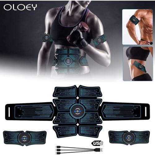 EMS Fitness Equipment Trainer Electromagnetic Stimulation Of Muscles Massage Abdominal Belt Body Abdomen Trainer Toner Home Gym