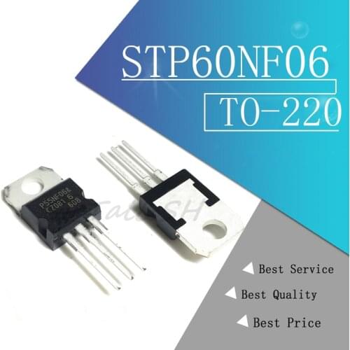 10pcs STP60NF06 P60NF06 60N06 60NF06 TO-220 integrated circuit