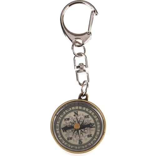 1pc Survival Compass Mini Compass Camping Compass Keychain Outdoor Camping Tool