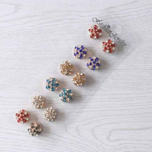 Fashion women crystal muslim brooches diamond hijab pins magnet flower muslim shawl scarf pins clip 48pcs/lot mixed color