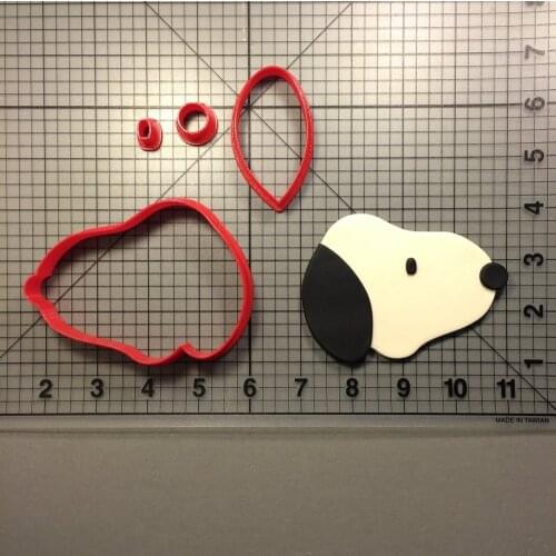Cartoon Dog Cookie Cutter Kitchen Baking Supplies Cake Icing Decoration Tool Set 3D Printed Custom Seal