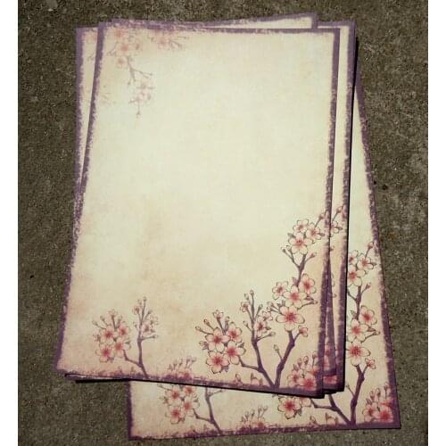 80pcs paper letter set Chinese style Souvenirs gifts writing vintage retro ancient Ink painting Plum Blossom flower storage