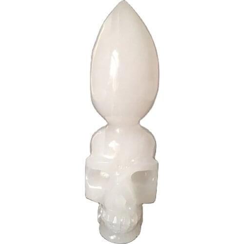 Natural jade handcarved Buddha skull home collection holiday gifts lovely wisdom art A peaceful and healthy energy field