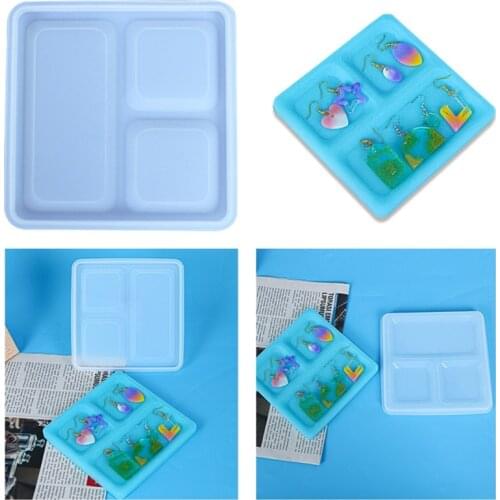 Jewelry Storage Tray Epoxy Resin Mold Serving Board Fruit Snack Plate Casting Silicone Mould DIY Crafts Decorations Casting Tool