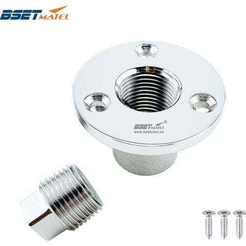 Universal 25mm Stainless Steel 316 Boat Garboard Drain Plug Bung Hole Drainage Marine Dinghy Transom Hardware Accessories