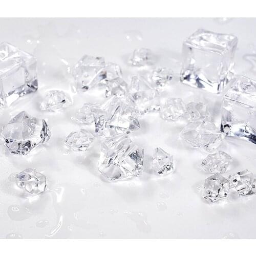 Transparent Plastic Simulation Crushed Ice Cube Photography Props Summer Whisky Soda Drink Photo Shooting Props DIY Decoration