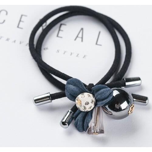 1PCS Lovely Clover Gray Ball Elastic Hair Bands Durag Hairpins 2020 Scrunchie Korean Hair Accessories For Baby Girl