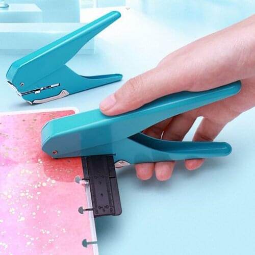 Hand-held Mushroom Hole Puncher Paper Cutter Loose-leaf Manual Punching Machine for Office Home Students DQ-Drop