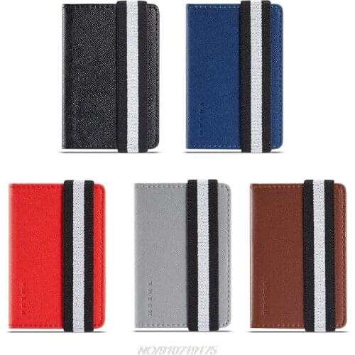 RFID Blocking Adhesive Genuine Leather Credit Card Pocket Sticker Pouch Holder Case for Cell Phone N23 20 Dropshipping