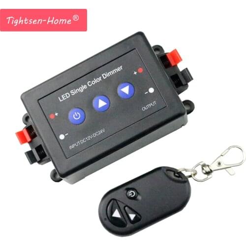 Led dimmer controller 3 key RF wireless Brightness 12-24V for 3528 5050 5630 single color 12v led strip light 12v 96w/24v 192w