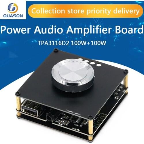 XY-AP100H 100W+100W Dual TPA3116D2 Bluetooth 5.0 Stereo Audio Digital Power Audio Amplifier Board AMP Amplificador AUX USB APP