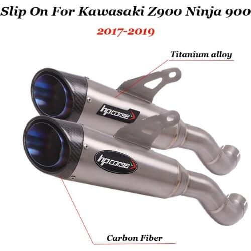 Titanium Alloy Exhaust Pipe for Kawasaki Z900 Ninja 900 2017 2018 2019 Motorcycle Exhaust Tips Escape Reserve Cat