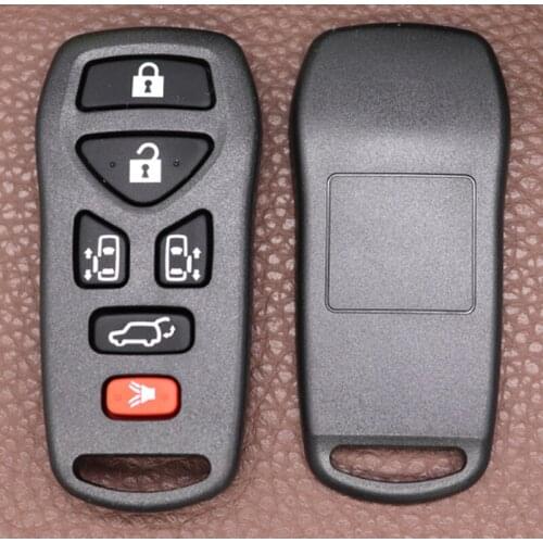 DAKATU Replacement Remote Car Key Shell Case For Nissan Quest 2004-2009 5+1 6 Button Remote keyless entry fob case cover