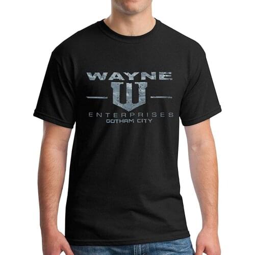 Wayne Enterprises T-Shirt - Vintage Metallic Silver Print 2019 Fashion 100% Cotton Slim Fit Top Solid Color Company T Shirts
