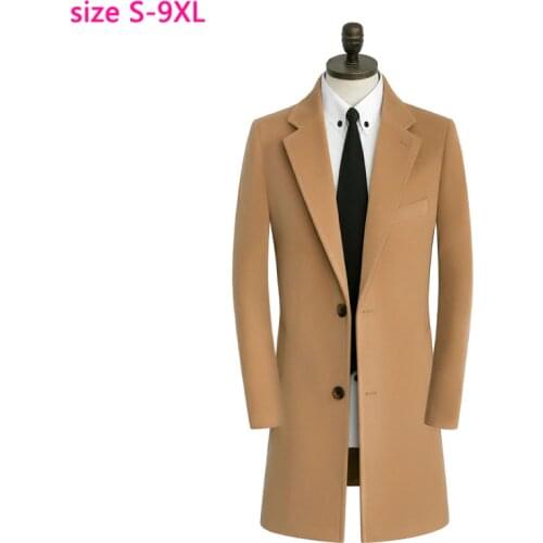 New Winter Men wool Coat Double Faced Fleece Suit Warm Windbreaker Casual Single Breasted Thick high quality luxuty size S-9XL