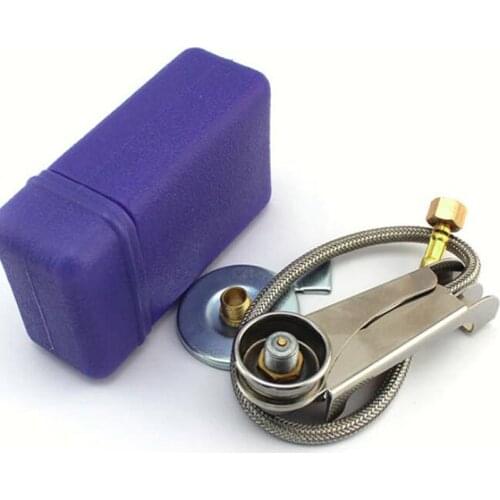 1 Set Picnic Camping Stove Split Converter Connector Gas Tank Adapter InCldue Box Hot Sale Well Sell Drop Shipping