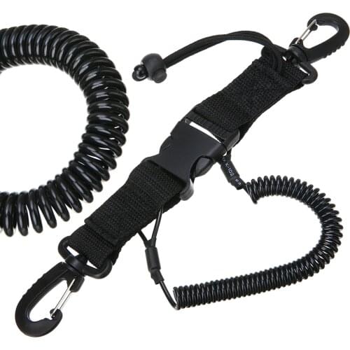 1Pc Lanyard Spring Coil Camera Scuba Diving Dive With Quick Release Buckle Clips For Underwater Dive Diving