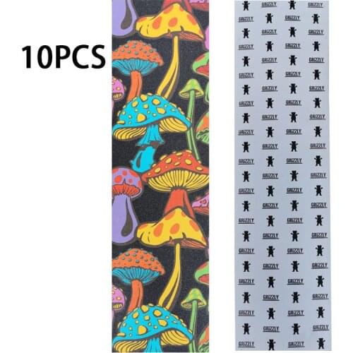 10PCS skateboard grizzly grip tapes good quality OS780# designs 33*9inch professional level silicon carbide material