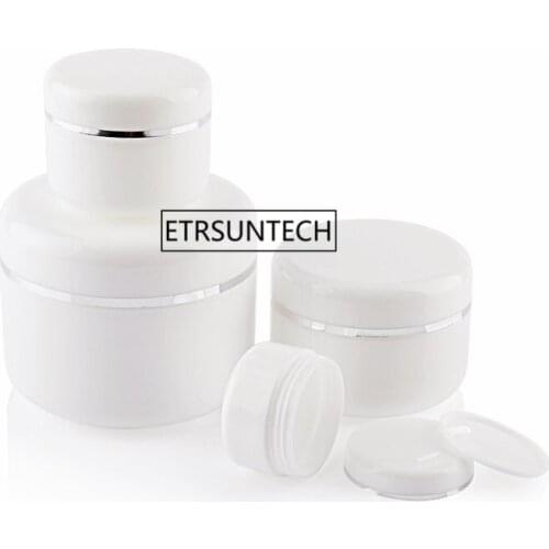 100pcs 100g/150g/250g PP Cream Pot Refillable Cosmetic Empty Container Potable Travel Makeup Round Packaging Bottle F2343