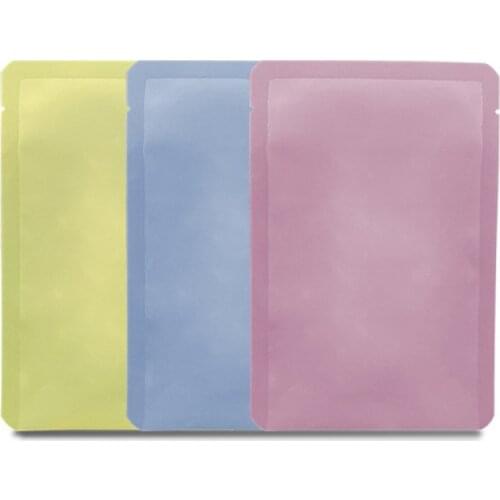 1000Pcs Frosted Transparent Mask Bag Open Top Vacuum Bag Heat Seal Food Vacum Bag Matte Colored Mylar Foil Packing Sample Bags