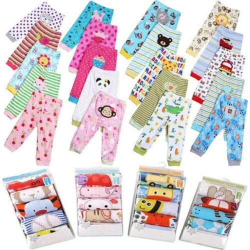 2018 New Cartoon Pure Cotton Spring And Autumn Infant Trousers Loose Elastic Wholesale Baby Boys And Baby Girls