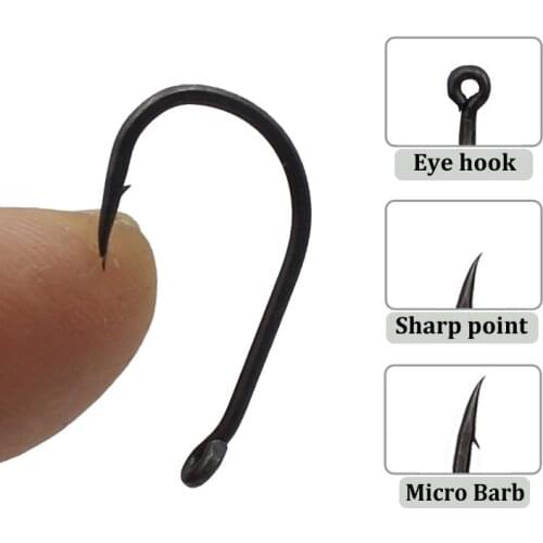 25PCS PTFE Coated Carp Fishing Hooks Matte Black Kn Sharp Barbed Carp Hooks For Carp Fishing Accessories Chod Hair Rig Hooks
