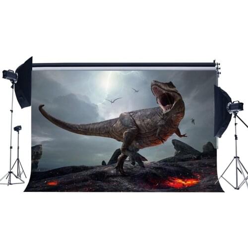 3D Dinosaur Backdrop Jurassic Period Cartoon Backdrops Scary Flying Dinosaur Fairytale Photography Background Decor