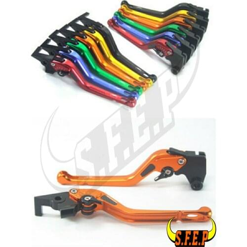 3D Long CNC Adjustable Motorcycle Brake and Clutch Levers with Carbon Fiber Inlay For Yamaha FZ1 FAZER 2001-2005