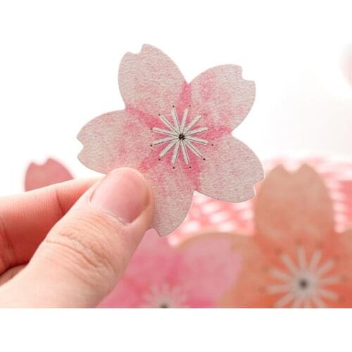 40packs/lot Creative Cute Fresh Beautiful Cherry Blossoms Decor Paper Stickers Diary Scarpbooking Label Sticker Free Shipping