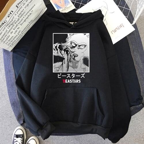 Beastars Anime Hoodie Women Fashion Clothes Harajuku Legoshi Printed 2021 Spring/Autumn Oversized Sweatshirt Men Unisex Pullover