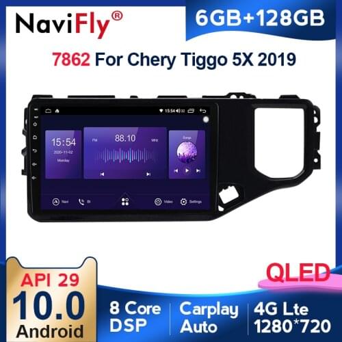 6G + 128G QLED 4G LTE WIFI Carplay Android 10 car radio GPS Navigation for Chery Tiggo 4X 5X 2019 2020 Car auto radio multimedia