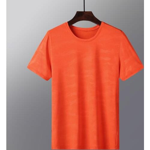 Quick dry mens short-sleeved loose running shirt tops female couples' solid compassionate plus size sports ice silk t-shirt