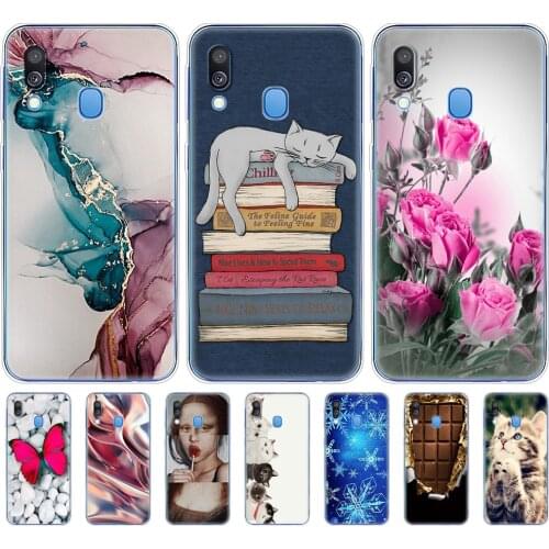 Case For Samsung A40 Case Soft Silicone Back coque funda For Samsung Galaxy A40 cover A405 SM-A405F A405F Cartoon shells