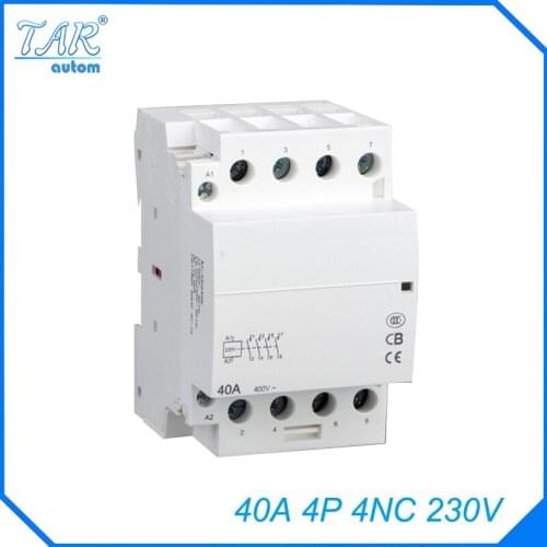 Din rail household AC contactor 40A 4NC 230V Household contact module Din Rail Modular contactor