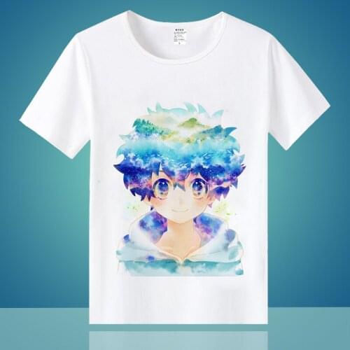 My Hero Academia Cosplay T Shirt Boku no Hero Academia Deku Midoriya Izuku Summer T-Shirt Cartoon Top Tee Halloween Costume