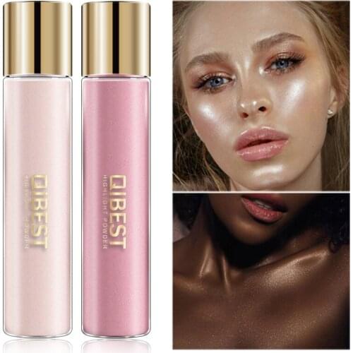 QiBest Brighten Highlighter Powder Body Shimmer Pigment Contour Powder Makeup Glow Eyeshadow Powder iluminador maquillaje