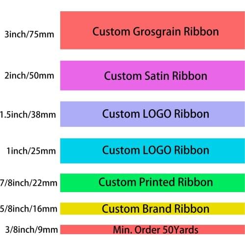 Custom Printed Grosgrain Ribbon DIY Handmade Materials