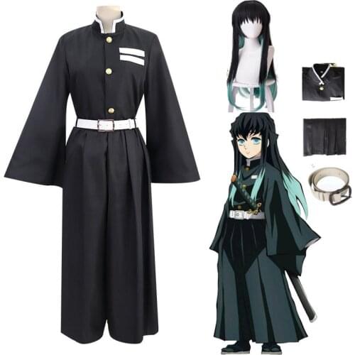 Anime Demon Slayer Kimetsu no Yaiba Tokitou Muichirou Cosplay Costume Halloween Party Kimetsu no Yaiba Kimono